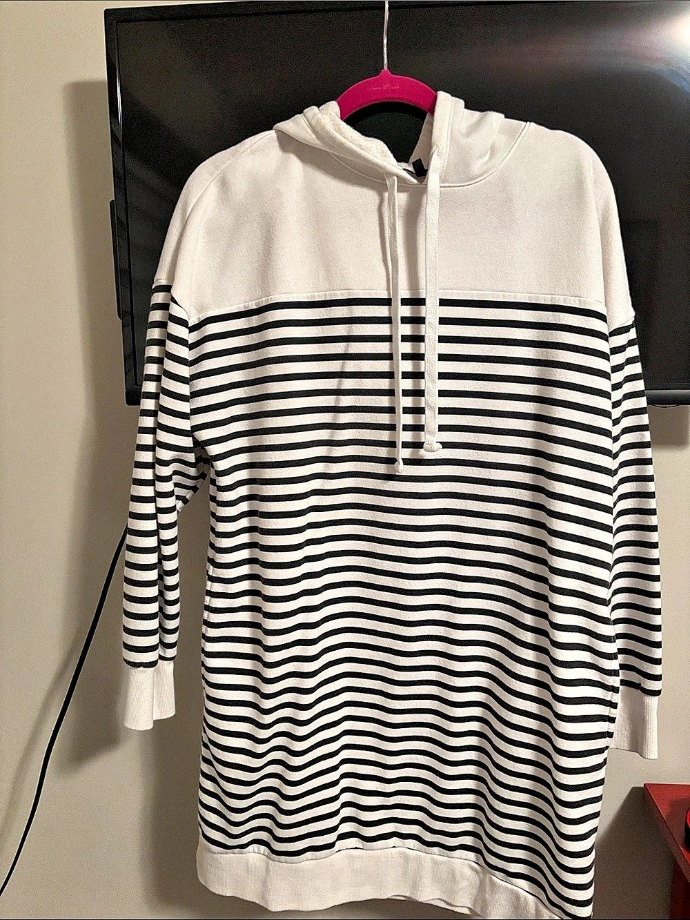 George Striped Hooded Tunic Size Large Like New